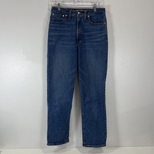 Madewell Jeans Womens 28 Blue Curvy Perfect Vintage Straight High Rise Denim