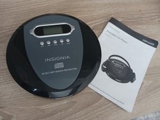 Insignia NS-P4112 Portable CD Player Black 60 Sec Anti-Shock Headphone Jack