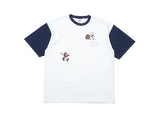 Warner Bros 1999 90s Looney Tunes Bunny  Taz Baseball Pocket T-Shirt