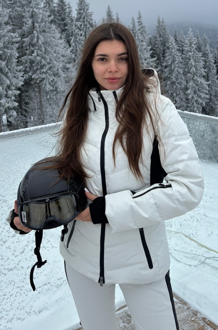 Zara Ski Recco Down Jacket Water & Wind Proof White Black Size M