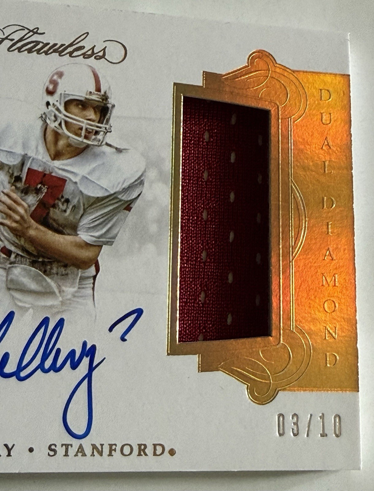John Elway 2018 Panini Flawless Collegiate Dual Diamond Auto Jersey Card #3/10 view 5