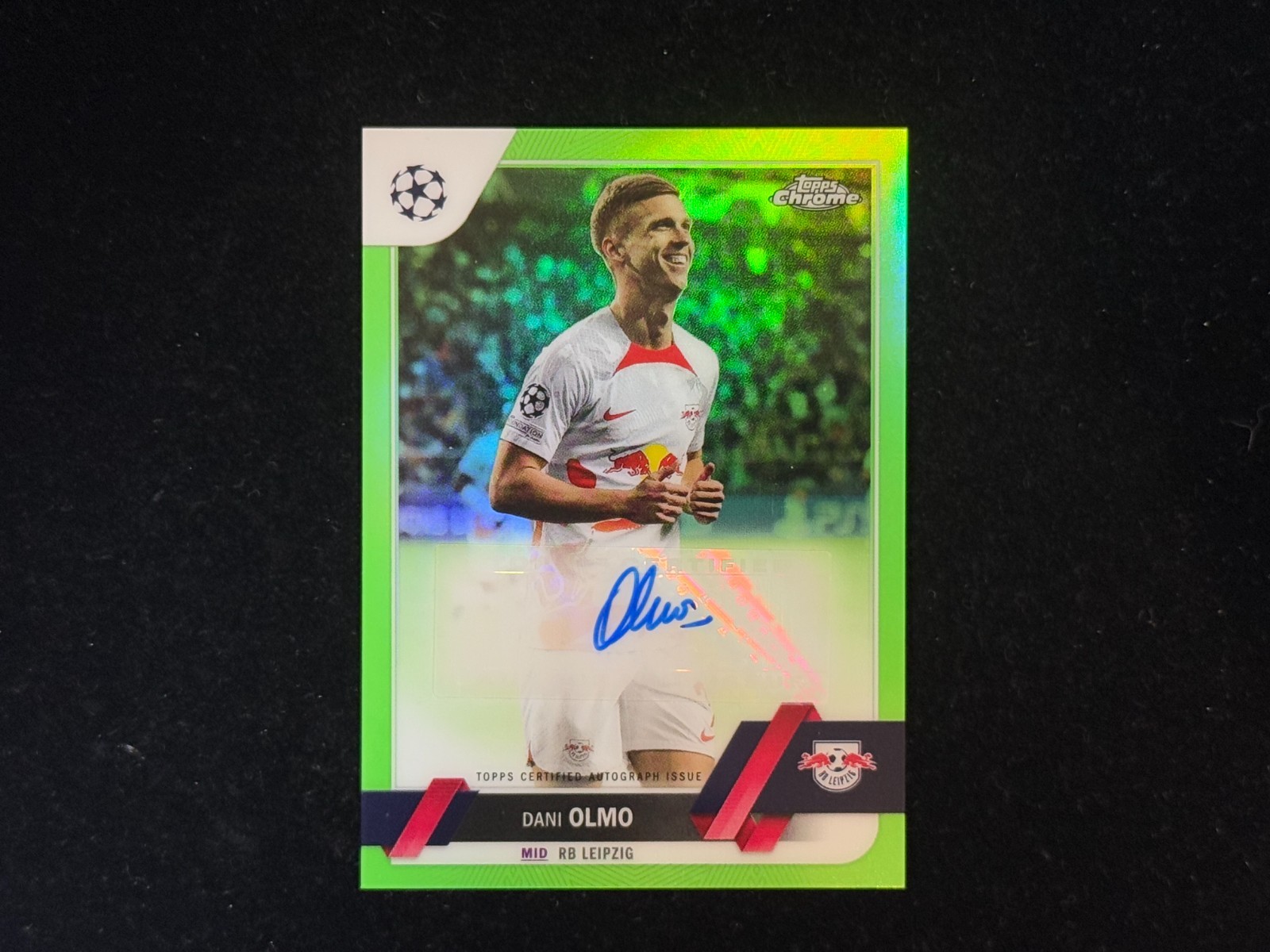 Dani Olmo 2022-23 Topps Chrome UEFA Club Auto AUTO /99 #CA-DO RB LEIPZIG view 1