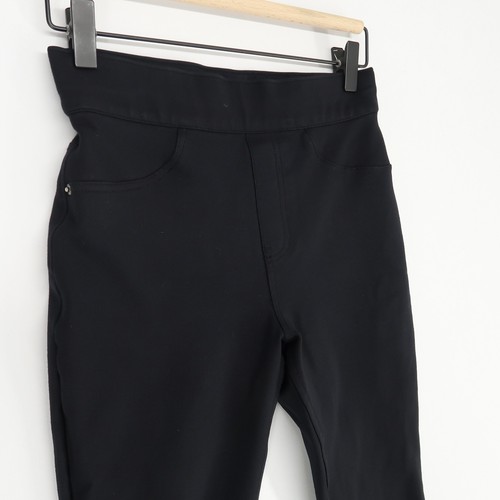 Spanx Pantalone Perfetto Donna Piccolo Nero Pull On Elasticizzato Ponte Maglia Finte Tasche - Foto 2 di 14