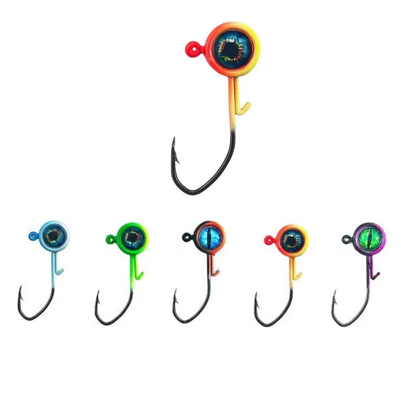25 Stück Crappie Jigköpfe Angeln Jighaken mit 3D Augen Swimbait 1/32 1/16... - Bild 2 von 4