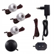 LED-SET PRIMUS 3W mit Aluminiumrahmen | Kaltweiß | Fußschalter & Netzteil