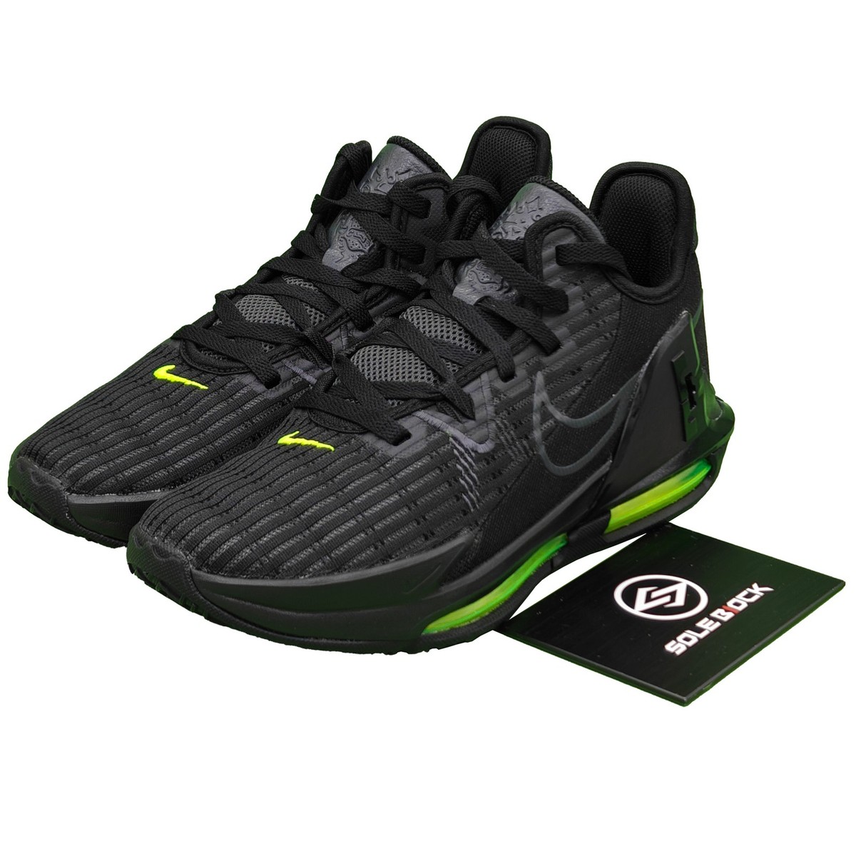 シューズ(男性用) NIKE LEBRON WITNESS 6EP 'BLACKVOLT' 26.5 Nike Lebron Witness 6🔥New Men's Black/Volt Basketball Training