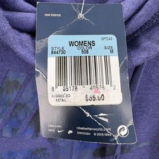 Nike Club Fleece Funnel Neck Hoodie Womens M Purple Cowl Neck Pullover Logo