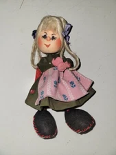 Cloth doll Handmade Art Textile Rag doll Cute 7" Doll