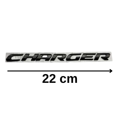 CARGADOR DODGE NEGRO MATE LETRAS INSIGNIA EMBLEMA PARA TAPA MALETERO TRASERO Foto 2 de 4