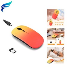 Wireless Bluetooth Mouse,LED Dual Mode Rechargeable Silent Slim Laptop Mouse,...