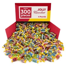 Jolly Rancher Assorted Fruit Flavors, Bulk & Delicious Hard Candy (4 Pounds)