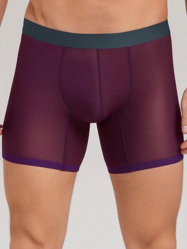 Männer Unterwäsche Hosen Shorts Bulge Beutel Unterhosen Semi-See-Through Boxer - Picture 28 of 42