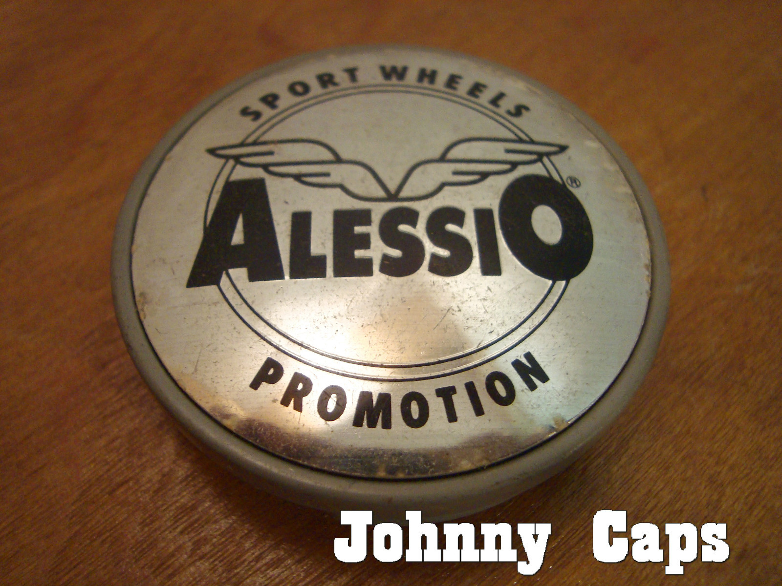 Alessio Wheels Silver Center Caps #4 Custom Wheel Silver Center Cap (1)