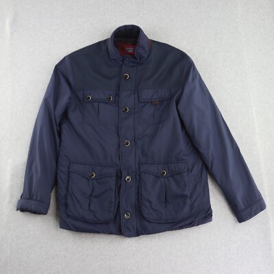 UNTUCKit Adult Medium Lanson Blue FullZip Handsome Lightweight Utility Jacket