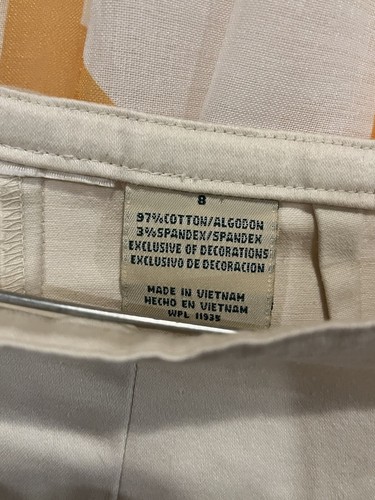 Vintage women’s capri pant beaded Tan size 8 - Picture 5 of 9
