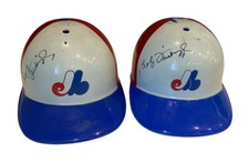 Montreal Expos Replica Baseball Batting Helmets Laich Autographed VTG Adjustrap