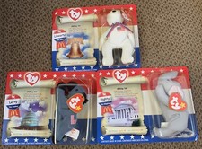 McDonalds American Trio beanie babies FULL SET Lefty, Righty, Libearty t2