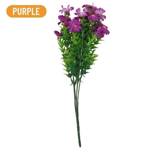 15 Heads Artificial Flowers Plastic Fake Plants Wedding Garden In