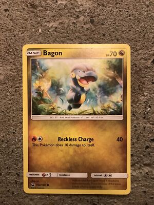Pokemon Trading Card Free Shipping (CA) Dragon Type Bagon 104/168 | eBay