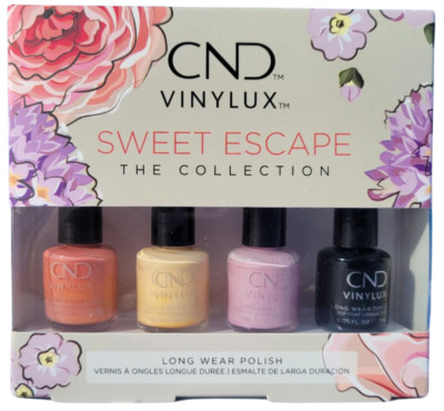CND Vinylux Mini Long Wear Polish Set Sweet Escape Collection 4 Pack  .125 fl oz