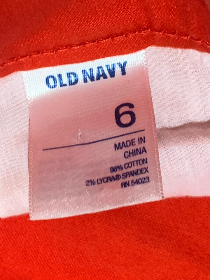 Pantalones para mujer Old Navy talla 6 rojos The Rock Star pierna ajustada clásico informal Foto 3 de 4