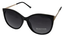 Kenneth Cole Reaction Womens Cat Eye Black Plastic Sunglass KC1381. 1B