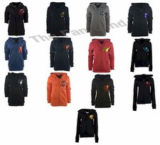 New NFL 5th  Ocean Women's Foil Football Hoodie Zip Up Jacket