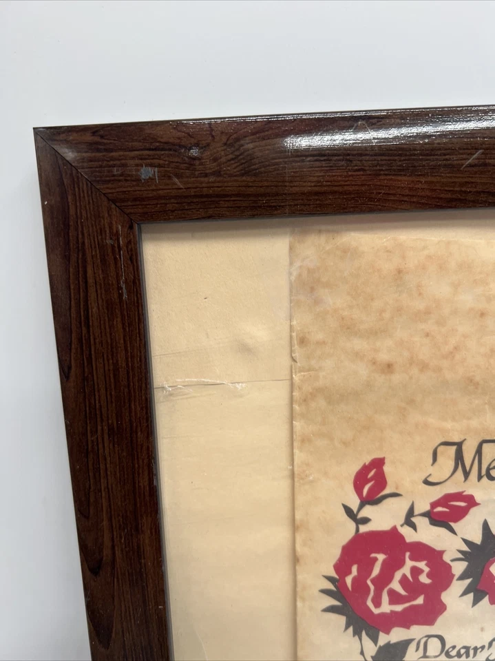 1972 Vintage Rare Message to My Mother 22”X18 Hickory Plaque - Image 2 of 4