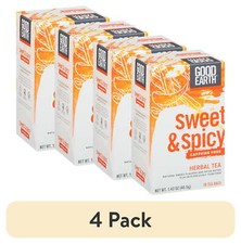  4 pack Good Earth, Sweet  Spicy, Decaf Herbal Tea Bags, 18 Ct.
