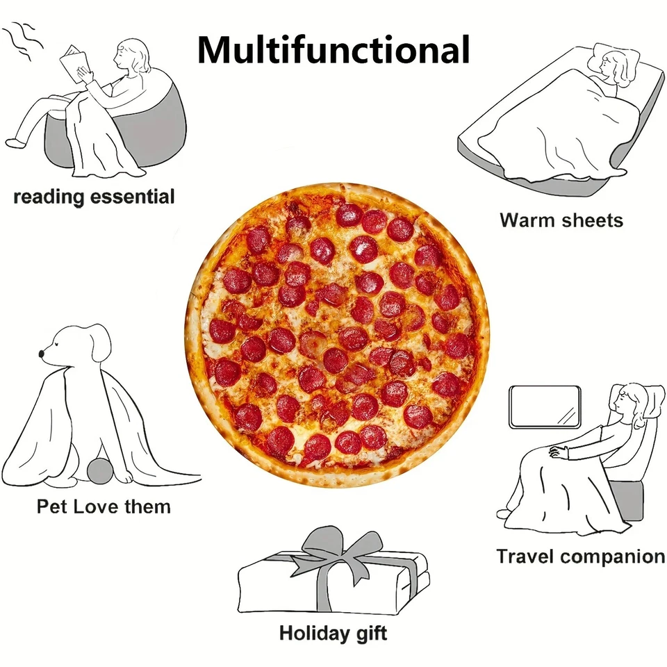 Manta de tortilla Burritos mantas suaves de felpa para sofá cama Foto 3 de 4