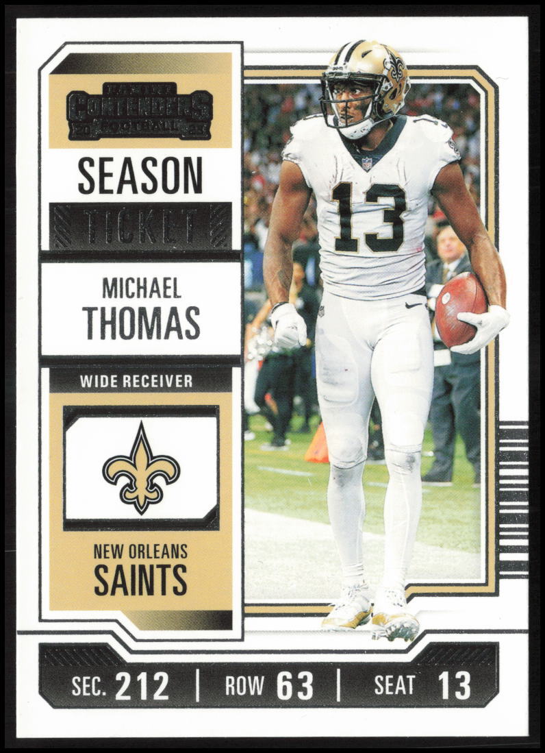 2023 Panini Contenders #74 Michael Thomas Season Ticket Retail Football Card