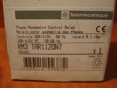 Telemecanique RM3 TAR112QN7 phase assymetry control relay 380V - Picture 4 of 4