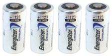 4 x CR123 Energizer 3V Lithium Batteries (CR123A, DL123,EL123, CR17345) EXP 2030