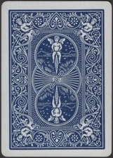 Playing Cards Single Card Old Vintage Wide * USPC BICYCLE 808 * No.63 RIDER BACK