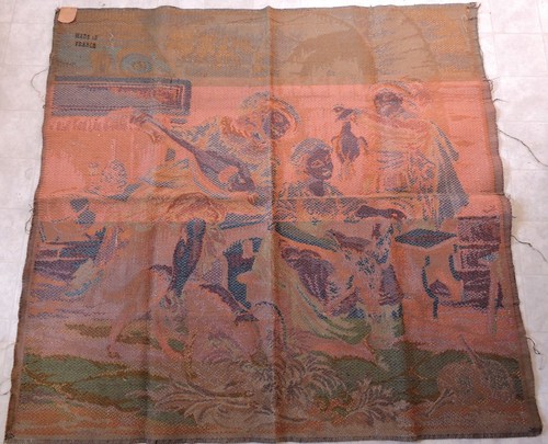 Handmade Woven Tapestry (Gobelin) Made in France French Scene 53" x 50" Vintage - Picture 12 of 12