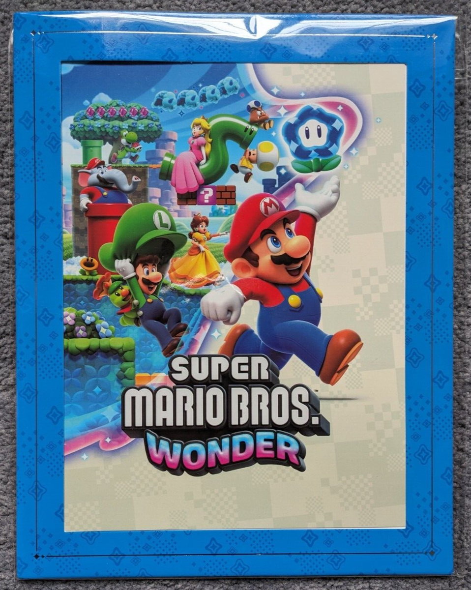 Nintendo Switch Super Mario Bros framed art print Luigi Yoshi