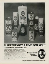 1976 Nitro 9 Product Line Lube Sealer Moly RPM Max Marine Carb Vintage Print Ad