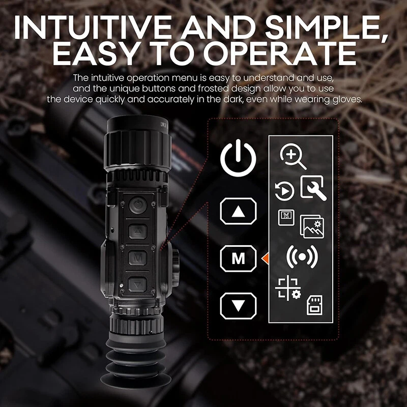 GTGUARD Thermal Monocular Thermal Rifle Scope 384x288 / 12um 35mm for Hunting - Image 3 of 4