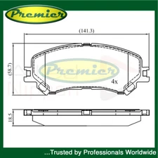 Premier Front Brake Pads Set Fits Renault Scenic Megane Grand Espace Talisman