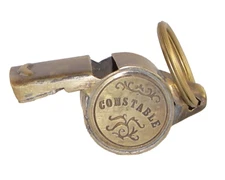 Brass Working Constable Whistle