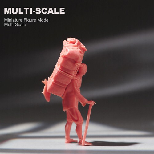 1/64 1/87 1/43 1/24 1/18 Scena Miniature Arrampicata Wild Man Bagaglio Figure Bambola - Foto 17 di 34