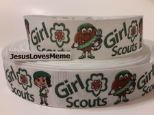 Grosgrain Ribbon Girl Scouts of America Thin Mint Cookies Honor Badges Club 1"