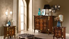 RAFFAELLO - Kommodenset 3-teilig in Nussbaum mit Gold