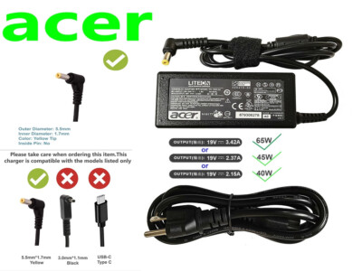 New for Acer Aspire E1-521 E1-522 E1-530 E1-532 E1-532P AC Charger Adapter 65W