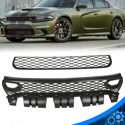 For 15-23 Dodge Charger SRT Scat Pack Daytona Hellcat Upper Lower Grille Bezels