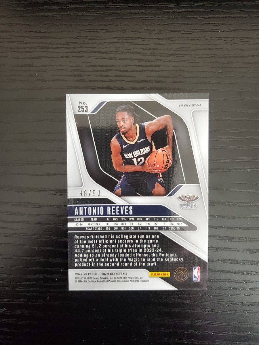 Antonio Reeves - 2024-25 Panini Prizm RC #253 - FAST BREAK