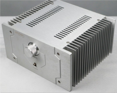 Silver CNC 1969 Full Aluminum DIY Amplifier Chassis With Radiator