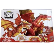 NEW ZURU Robo Alive Fire breathing Dragon Figure pet walks bites Great gift