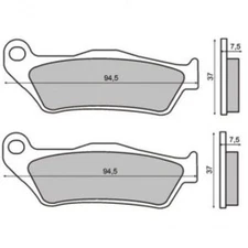 Pair of front brake pads Benelli BX Enduro 505 2008 2009 RMS 225100430