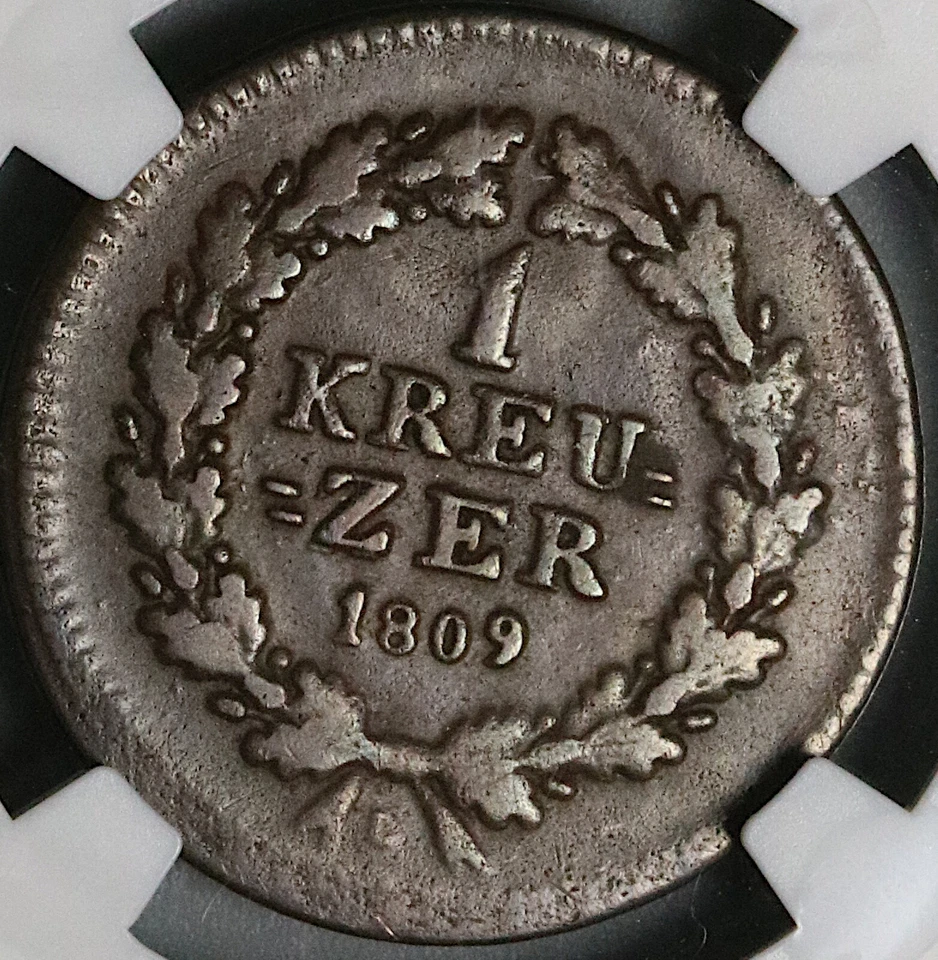 1809 NGC XF 45 Nassau 1 Kreuzer Weilburg Usingen German Coin POP 1/0 (22060201C) - Image 3 of 4